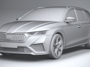 Skoda Octavia Estate RS 2020 3Dモデル
