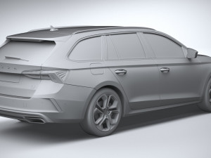 Skoda Octavia Estate RS 2020 3Dモデル