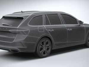 Skoda Octavia Estate RS 2020 3Dモデル