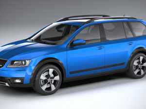 skoda octavia scout 2015-2016 3D Model