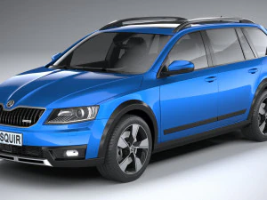 Skoda Octavia Scout 2015-2016 3D Model