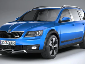 Skoda Octavia Scout 2015-2016 3D Model