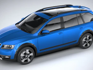 Skoda Octavia Scout 2015-2016 3D Model