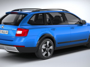 Skoda Octavia Scout 2015-2016 Model 3D