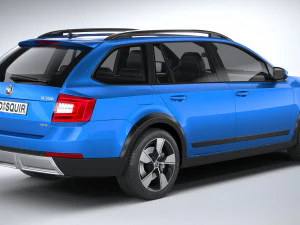 Skoda Octavia Scout 2015-2016 3D Model