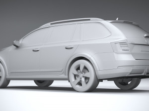 Skoda Octavia Scout 2015-2016 Model 3D