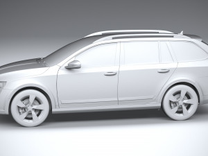 Skoda Octavia Scout 2015-2016 Model 3D
