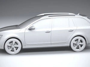 Skoda Octavia Scout 2015-2016 3D Model