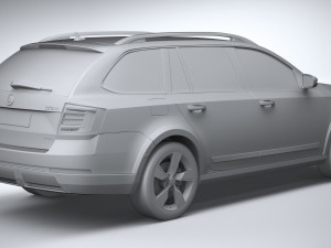 Skoda Octavia Scout 2015-2016 Model 3D