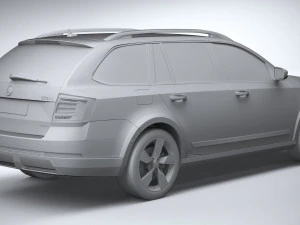 Skoda Octavia Scout 2015-2016 3D Model
