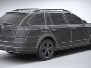 Skoda Octavia Scout 2015-2016 Model 3D
