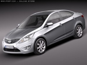 Hyundai Verna 2011 Model 3D