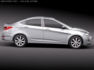 Hyundai Verna 2011 3D 模型
