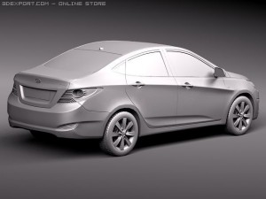 Hyundai Verna 2011 3D 模型