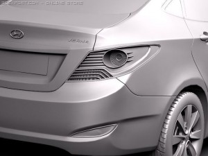 Hyundai Verna 2011 3D 模型