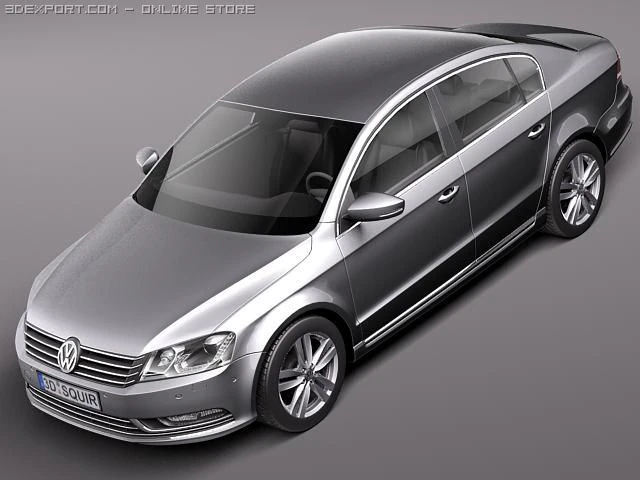 Volkswagen Passat Sedan 2011 3D Model .c4d .max .obj .3ds .fbx .stl .blend