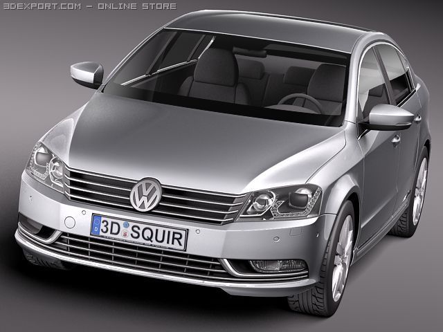 Volkswagen Passat (B7) variant 2014 3D model - Download Vehicles on