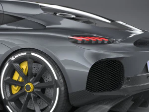 Koenigsegg Gemera 2021 lowpoly 3D Model