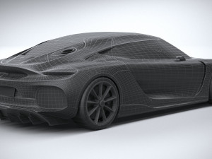 Koenigsegg Gemera 2021 lowpoly Model 3D