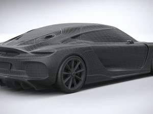 Koenigsegg Gemera 2021 lowpoly 3D Model