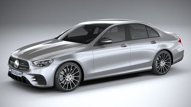 Mercedes-Benz E-class Sedan AMG Line 2021 3D Model .c4d .max .obj .3ds .fbx .stl .blend
