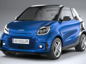 Smart EQ Fortwo Cabrio 2020 3D Model