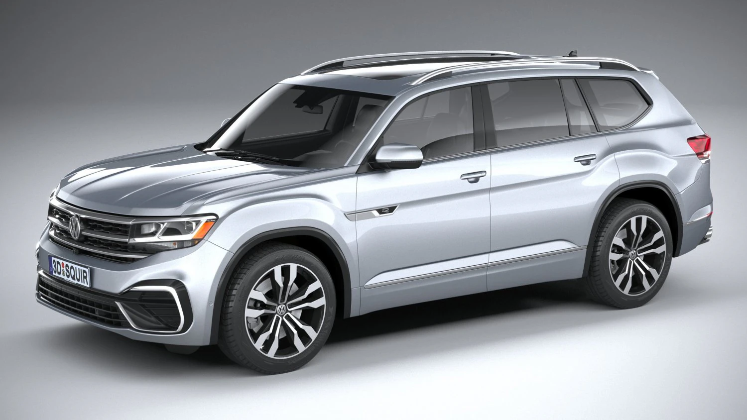 Volkswagen Atlas R-line 2021 3D Model .c4d .max .obj .3ds .fbx .stl .blend