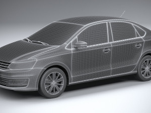 Volkswagen Polo Sedan 2017 Modello 3D