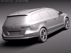 Volkswagen Passat Estate Wagon 2011 3D Модель