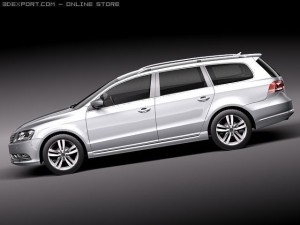 Volkswagen Passat Estate Wagon 2011 3D Модель