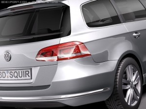 Volkswagen Passat Estate Wagon 2011 3D Модель