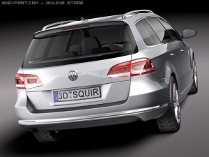 Volkswagen Passat Estate Wagon 2011 3D Модель