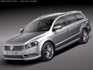 Volkswagen Passat Estate Wagon 2011 3D मॉडल