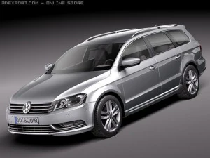 Volkswagen Passat Estate Wagon 2011 Modèle 3D