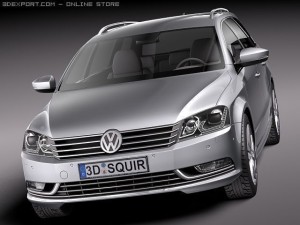 Volkswagen Passat Estate Wagon 2011 3D Модель