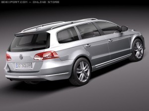 Volkswagen Passat Estate Wagon 2011 3D Модель