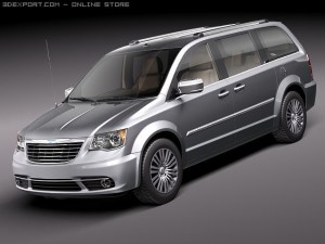 Chrysler Town And Country 2011 3D Model