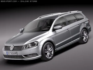 Volkswagen Passat Familiare 2011 Modello 3D