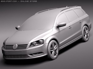 Volkswagen Passat Estate 2011 3D मॉडल