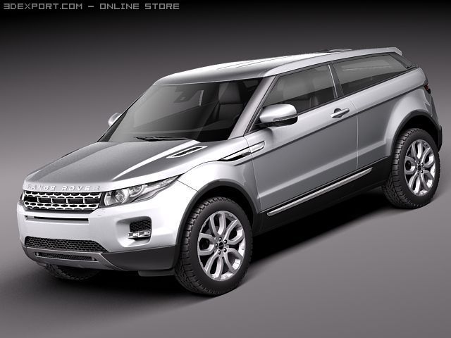 Range Rover Evoque 3-door 2012 3D Model .c4d .max .obj .3ds .fbx .stl .blend 