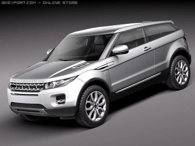 Range Rover Evoque 3-door 2012 3D Model .c4d .max .obj .3ds .fbx .stl .blend 
