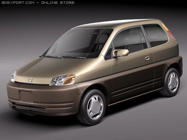 Honda EV Plus 1996-1999 3D Model .c4d .max .obj .3ds .fbx .stl .blend