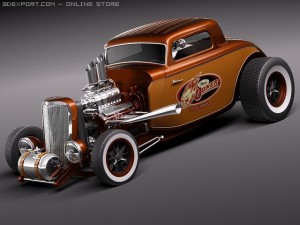 F1934 Hot Rod Oldschool Modelo 3D