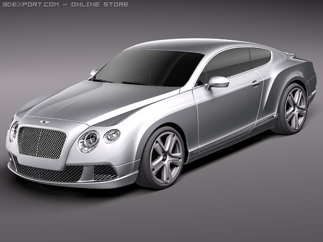 Bentley Continental GT 2012 Midpoly 3Dモデル .c4d .max .obj .3ds .fbx .stl .blend 