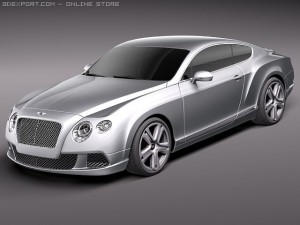 Bentley Continental GT 2012 Midpoly 3D Model