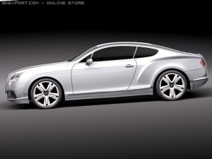 Bentley Continental GT 2012 Midpoly 3Dモデル