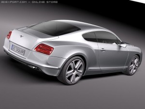 Bentley Continental GT 2012 Midpoly 3Dモデル