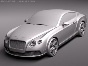 Bentley Continental GT 2012 Midpoly 3Dモデル