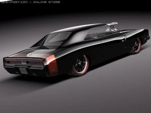 Dodge Charger 1969 Custom 3D Model