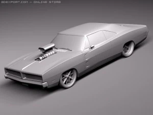 Dodge Charger 1969 Custom 3D Model
